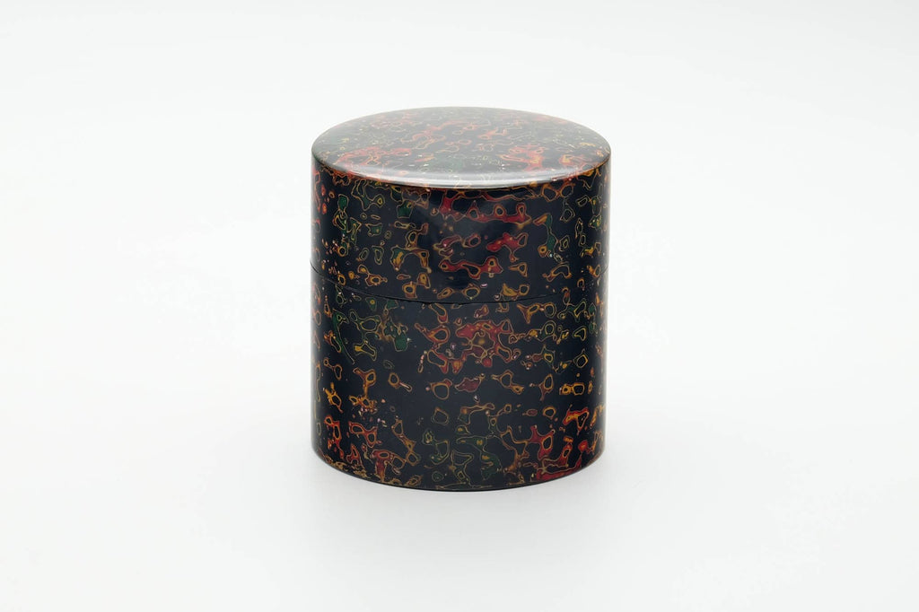 Japanese Chazutsu - 唐塗 Kara-nuri Urushi Lacquer Canister with Tea Scoop - 200ml