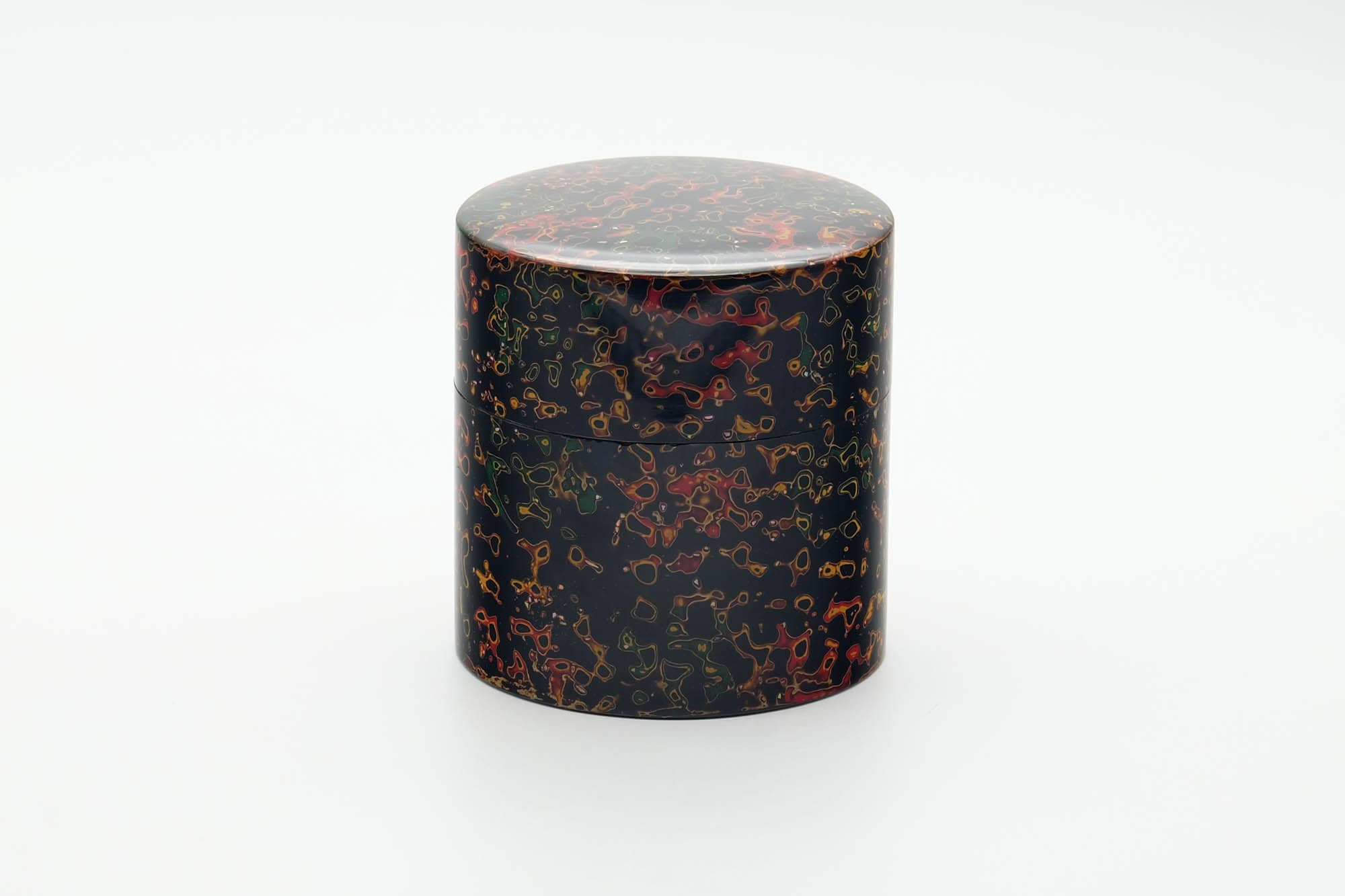 Japanese Chazutsu - 唐塗 Kara-nuri Urushi Lacquer Canister with Tea Scoop - 200ml