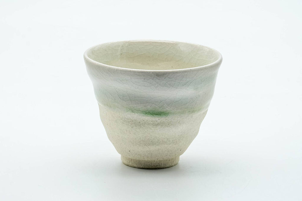 Japanese Teacup - Crazed Celadon Glazed Wabi-Sabi Yunomi - 100ml