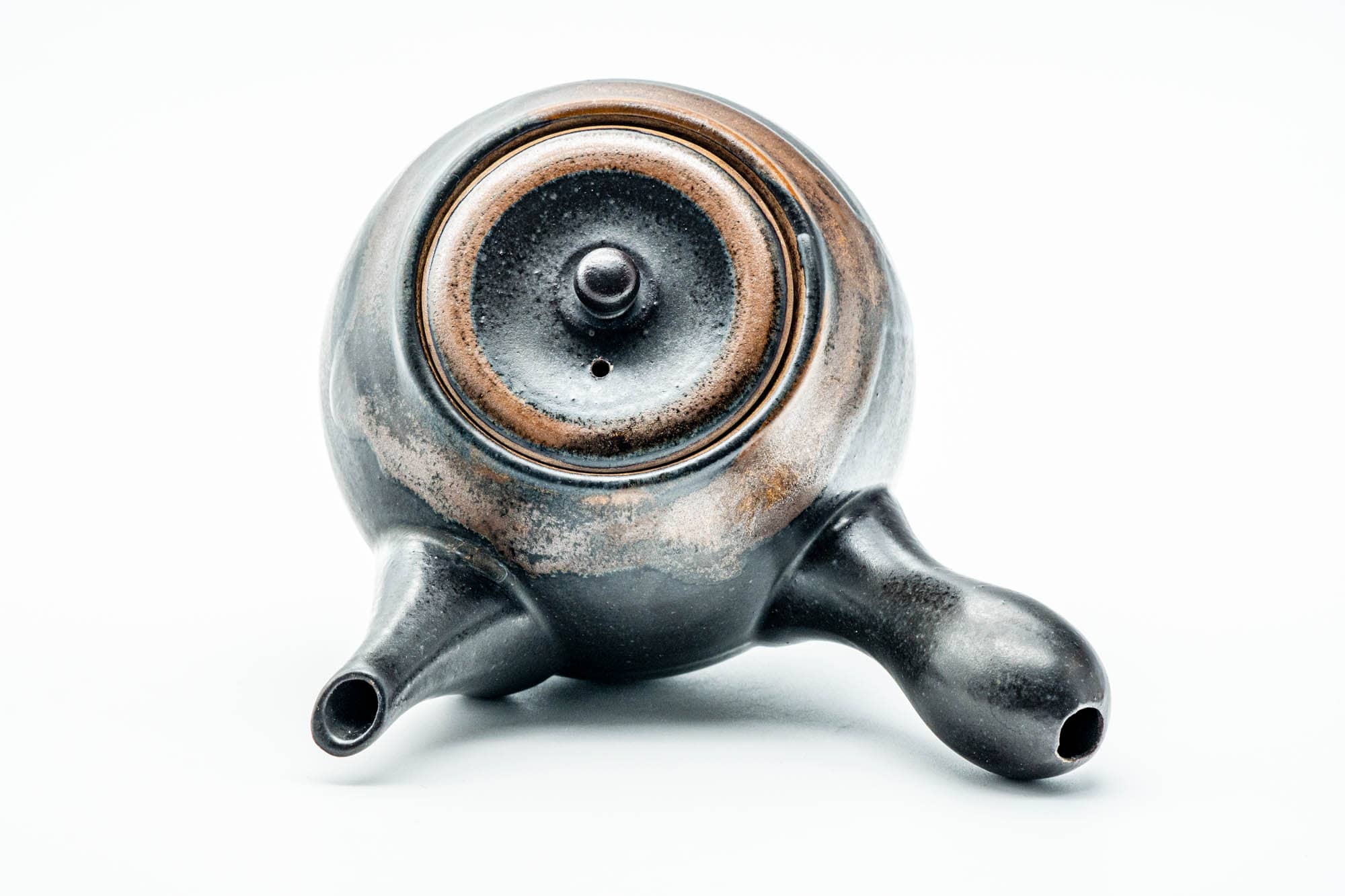 Japanese Kyusu - Matte Black Drip-Glazed Ceramic Filter Teapot - 360ml