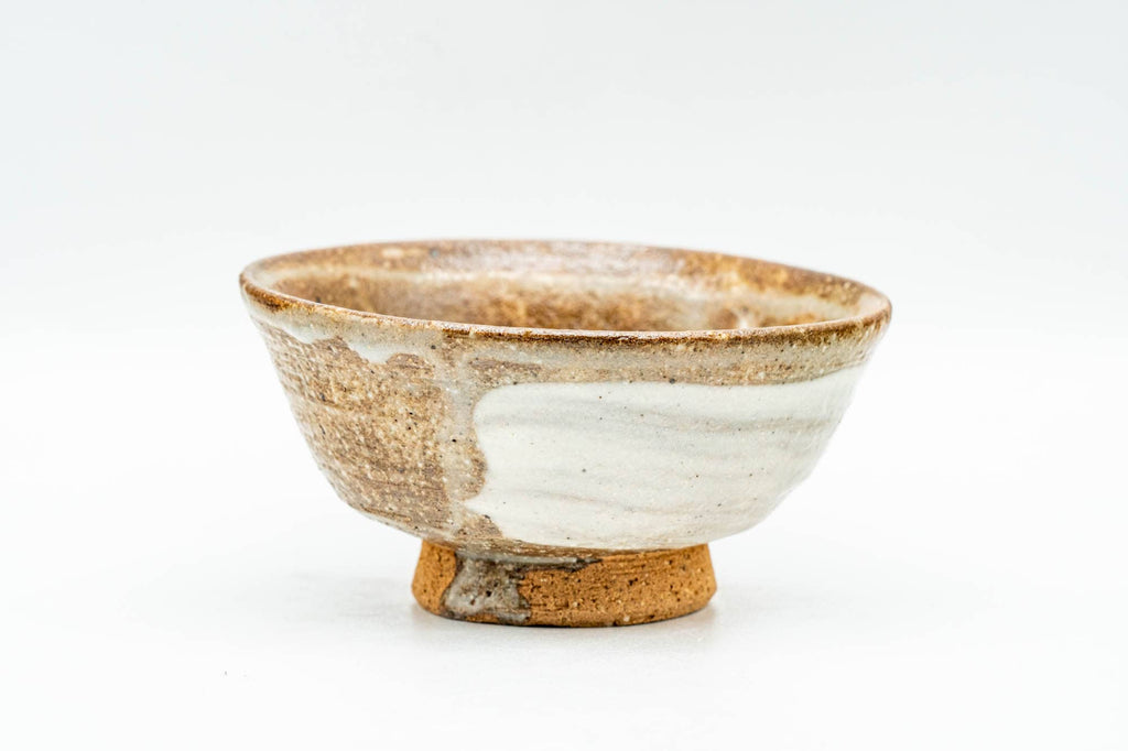 Japanese Teacup - Floral Engraved Hakeme Kiyomizu-yaki Guinomi - 55ml
