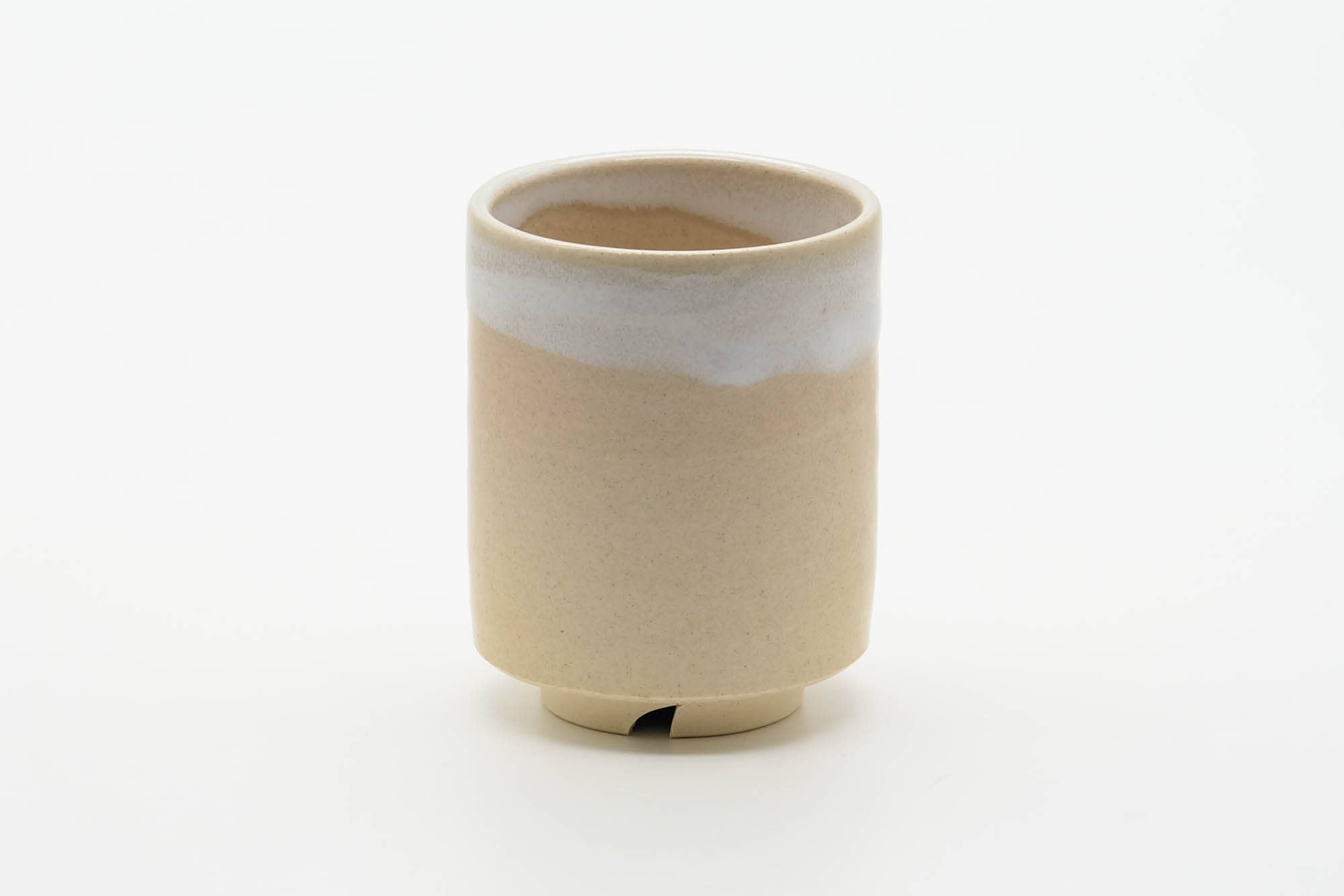 Japanese Teacup - Beige White Drip-Glazed Hagi-yaki Yunomi - 160ml