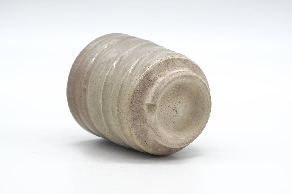 Japanese Teacup - Grey Weathered Hagi-yaki Spiraling Yunomi - 140ml
