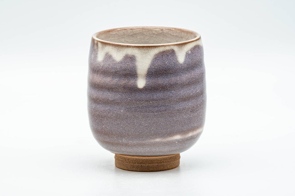 Japanese Teacup - Purple White Drip-Glazed Hagi-yaki Yunomi - 150ml