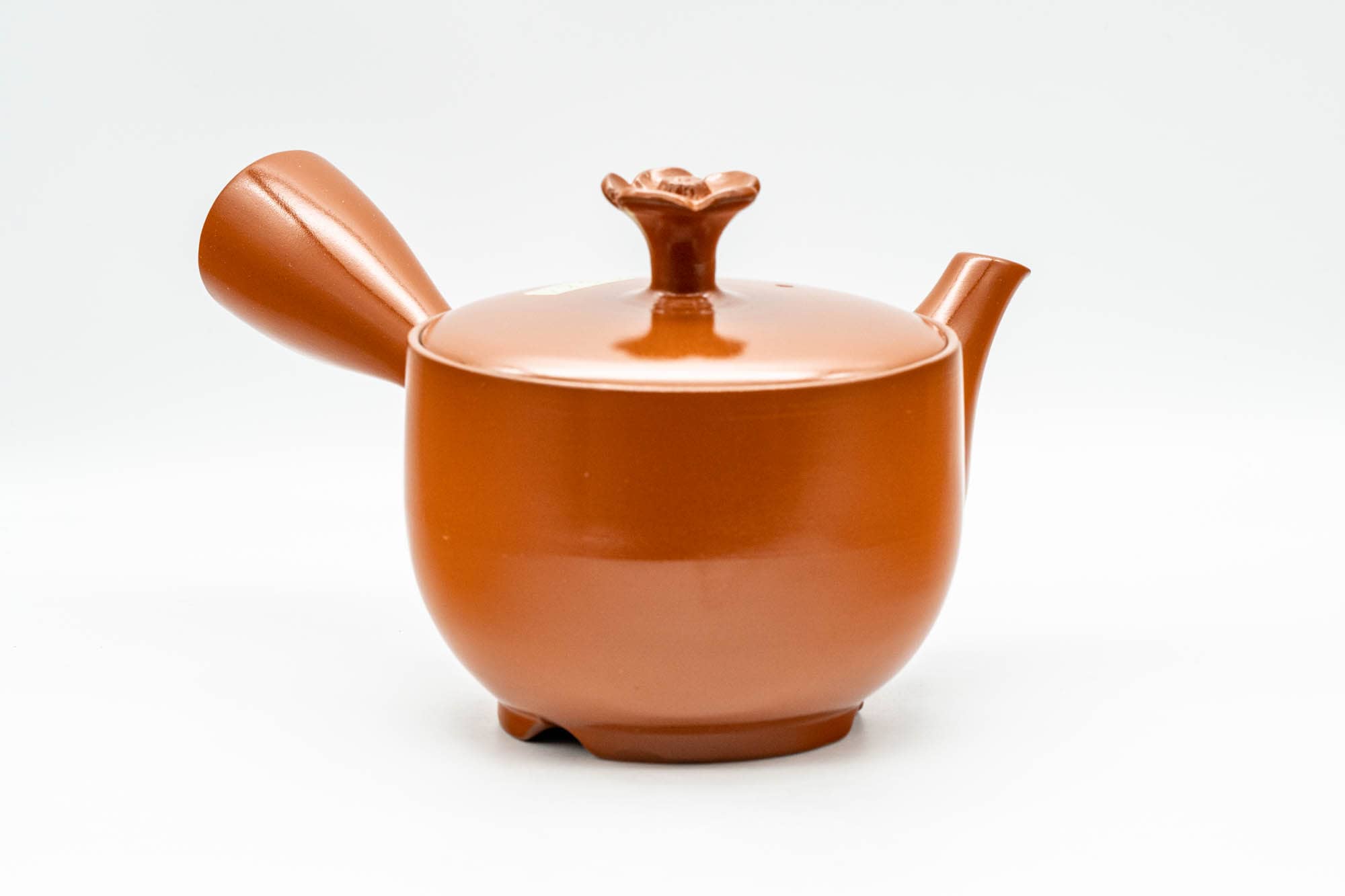 Japanese Kyusu - Flower-shaped Lid Tokoname-yaki Teapot - 380ml