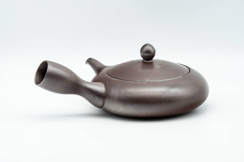 Japanese Kyusu - Purple Hira-gata Banko-yaki Debeso Teapot - 160ml