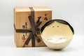 Japanese Matcha Bowl - Otafuku Okame Themed Kyo-yaki Chawan with Wooden Gift Box - 300ml