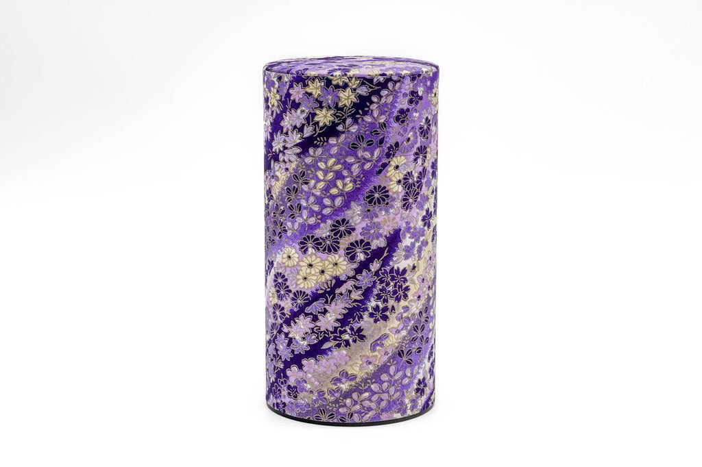 Purple Floral Washi Tea Canister - 200g