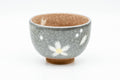 Japanese Teacup - Floral Grey Celadon Snowflake Glazed Yunomi - 150ml