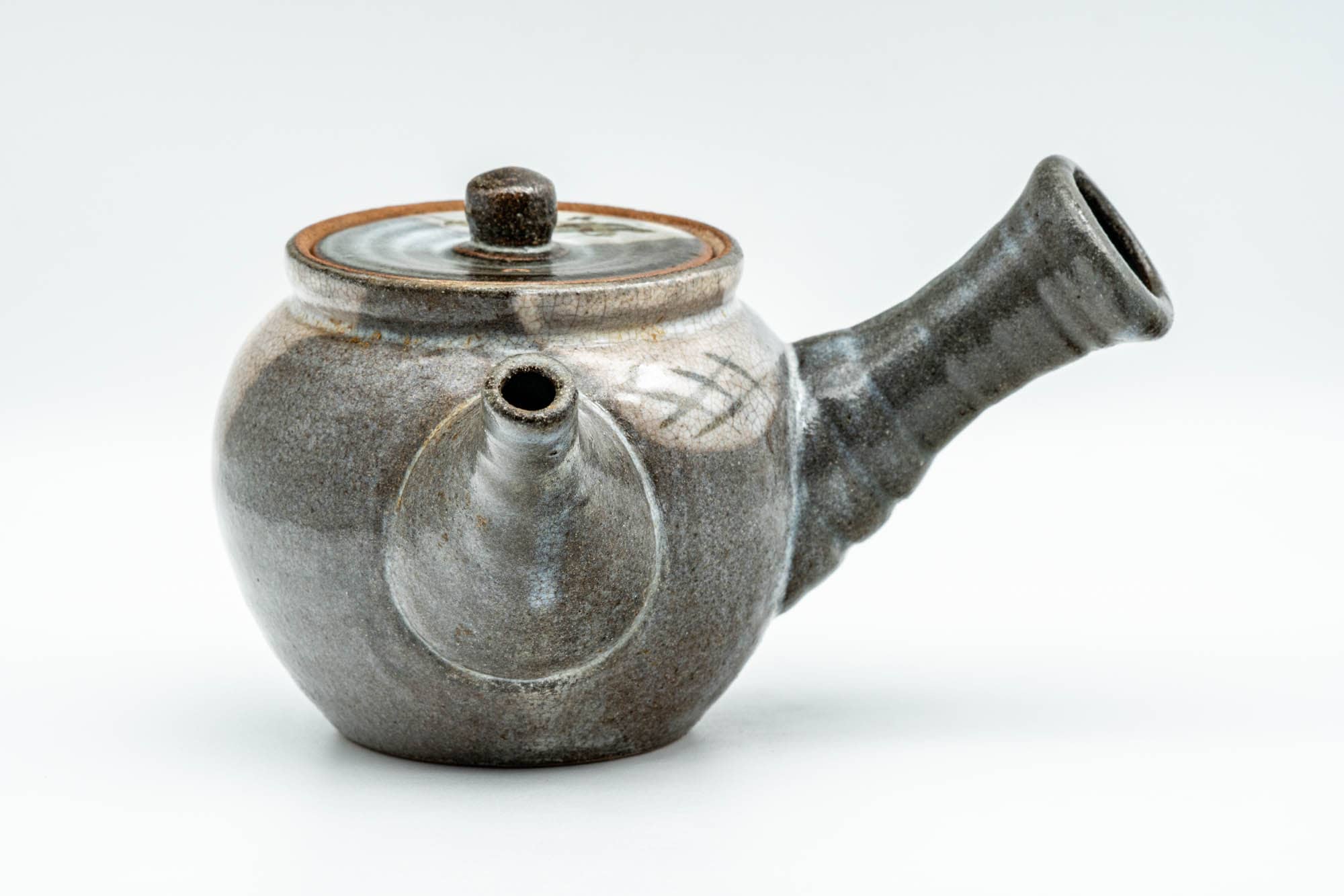 Japanese Kyusu - Bird Grey Karatsu-yaki Debeso Teapot - 350ml