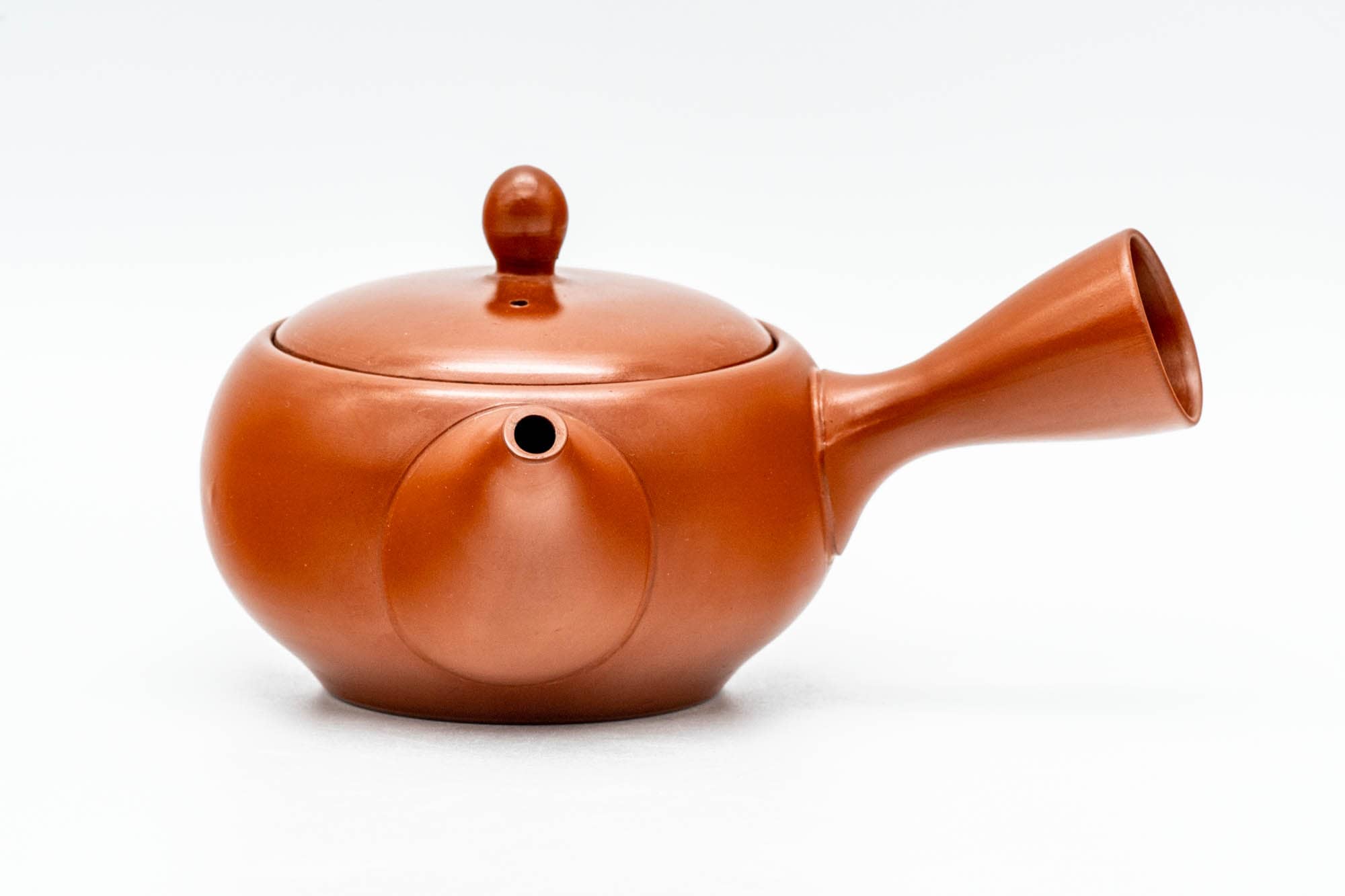 Japanese Tea Set - Red Shudei Tokoname-yaki Kyusu Teapot with 2 Yunomi Teacups