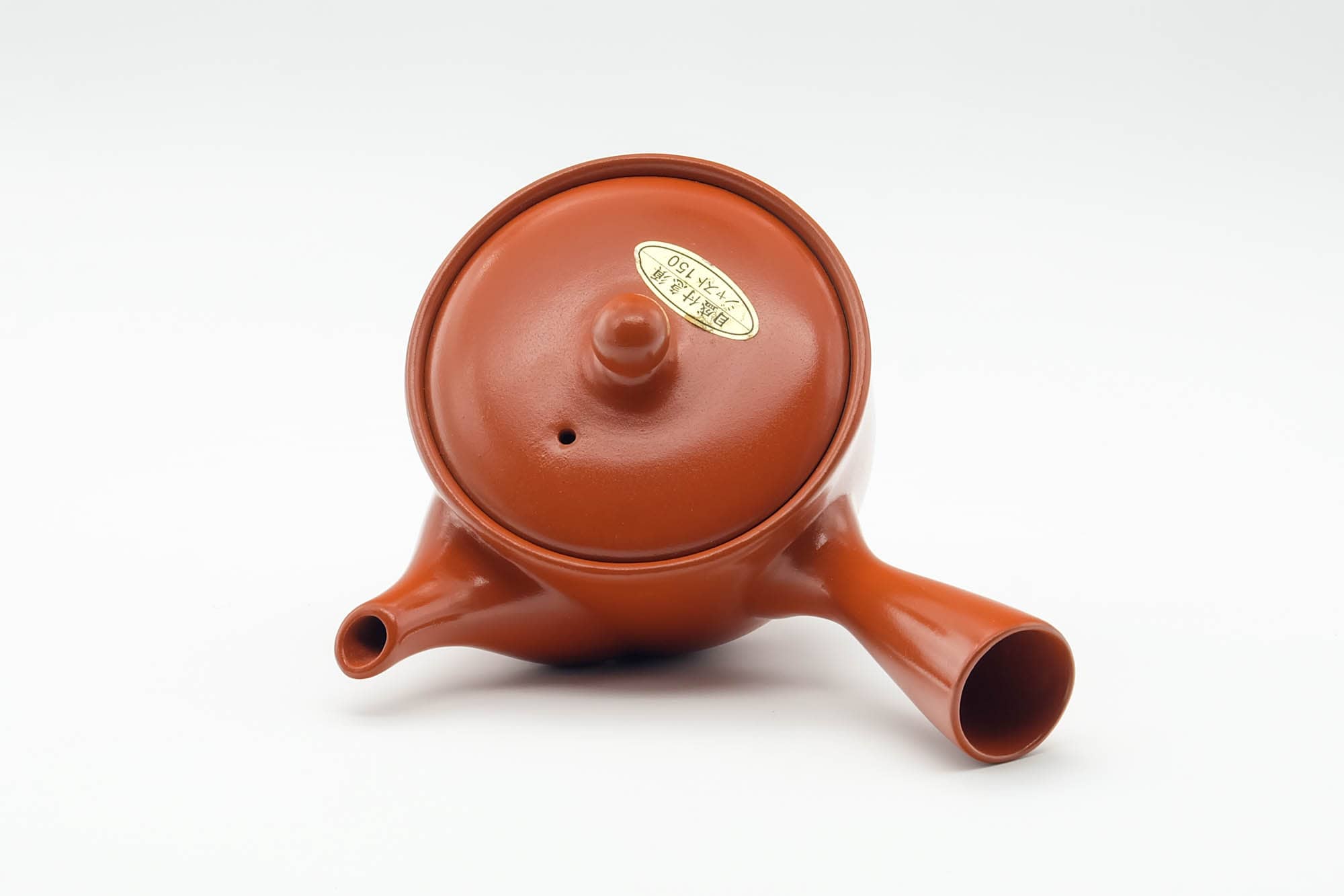 Japanese Kyusu - Painted Plum Blossom Tokoname-yaki Mesh Filter Teapot - 200ml