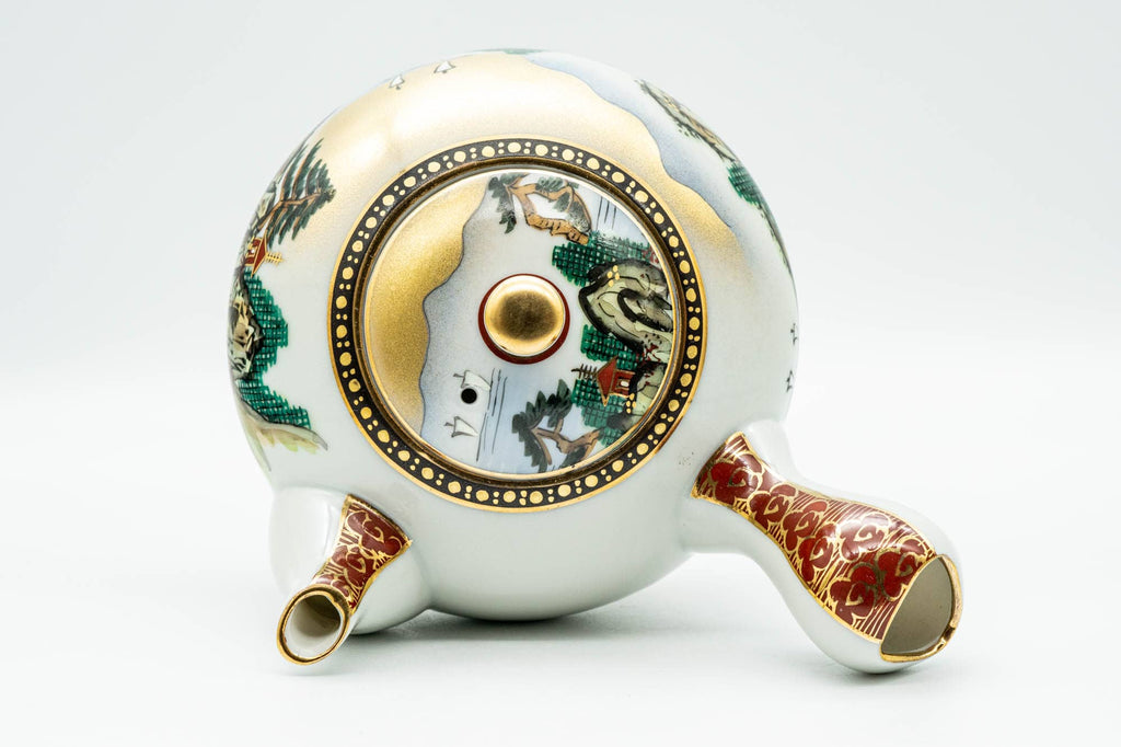 Japanese Kyusu - Golden Mountainous Village Kutani-yaki Debeso Teapot - 450ml