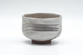 Japanese Matcha Bowl - Milky White Grey Hakeme Glazed Chawan - 100ml