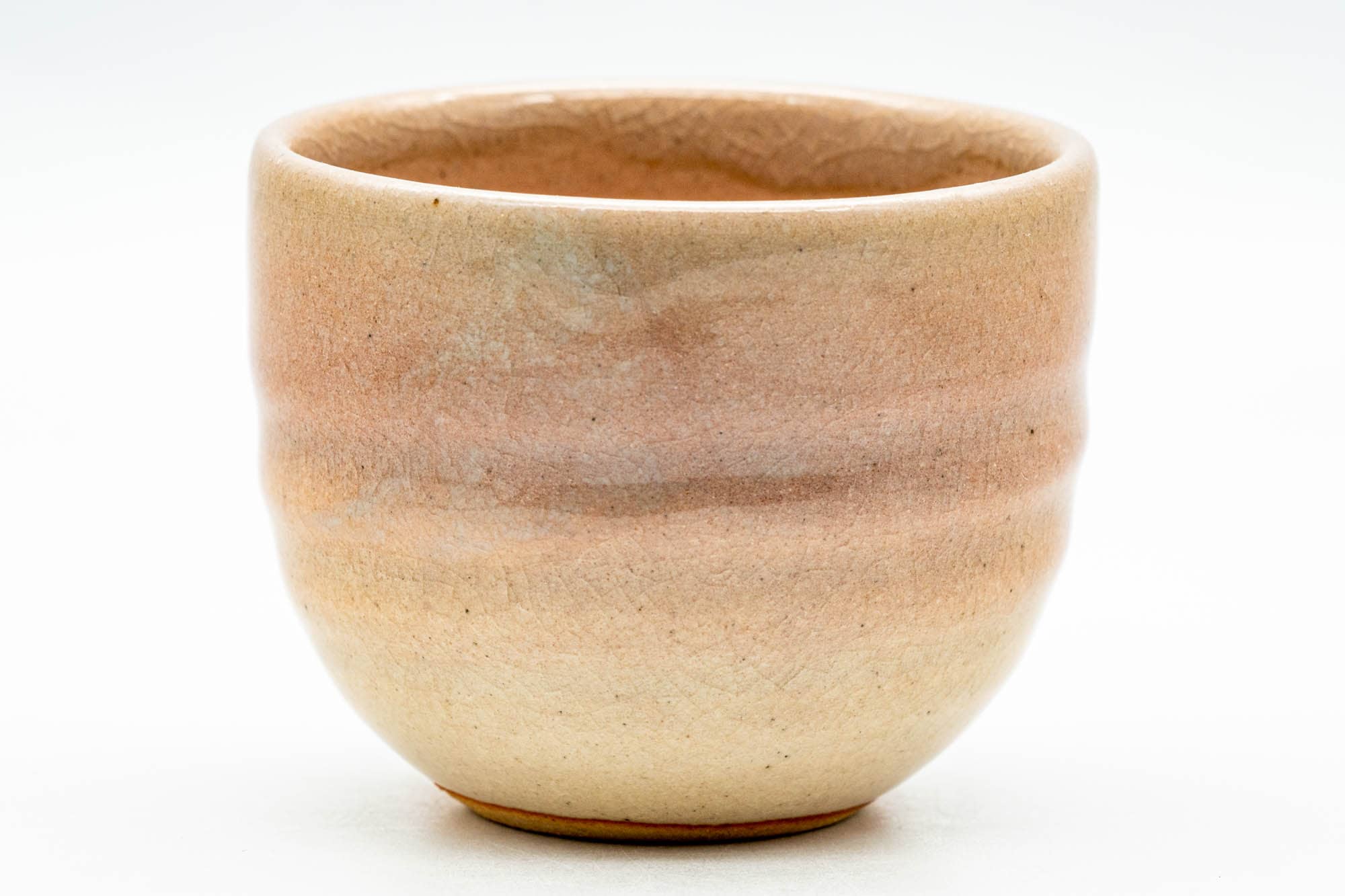 Japanese Teacup - Pink Spiraling Hagi-yaki Yunomi - 120ml