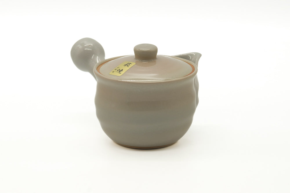 Japanese Tea Set - Classic Hagi Kyusu Teapot with 5 Yunomi Teacups