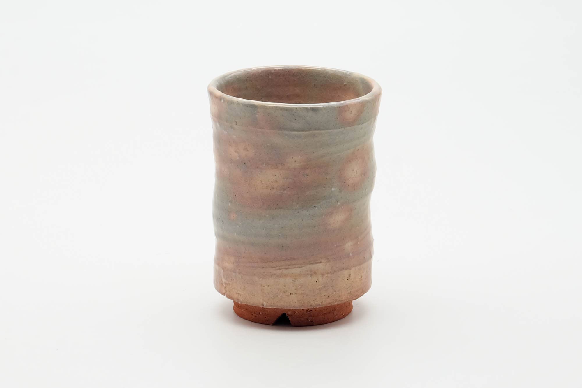 Japanese Teacup - Beige Pink Gohonte Hagi-yaki Spiraling Yunomi - 150ml