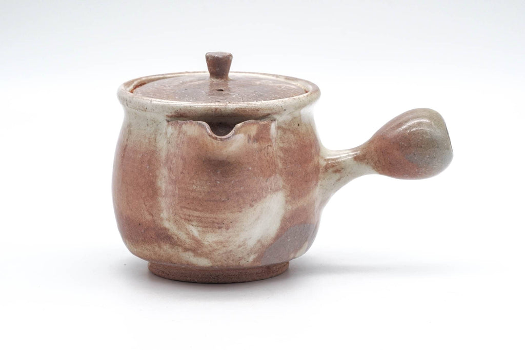 Japanese Kyusu - Brown Milky Drip-Glazed Hagi-yaki Ceramic Teapot - 220ml