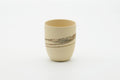 Japanese Teacup - Beige Green Zigzag Nerikomi Tokoname-yaki Yunomi - 140ml