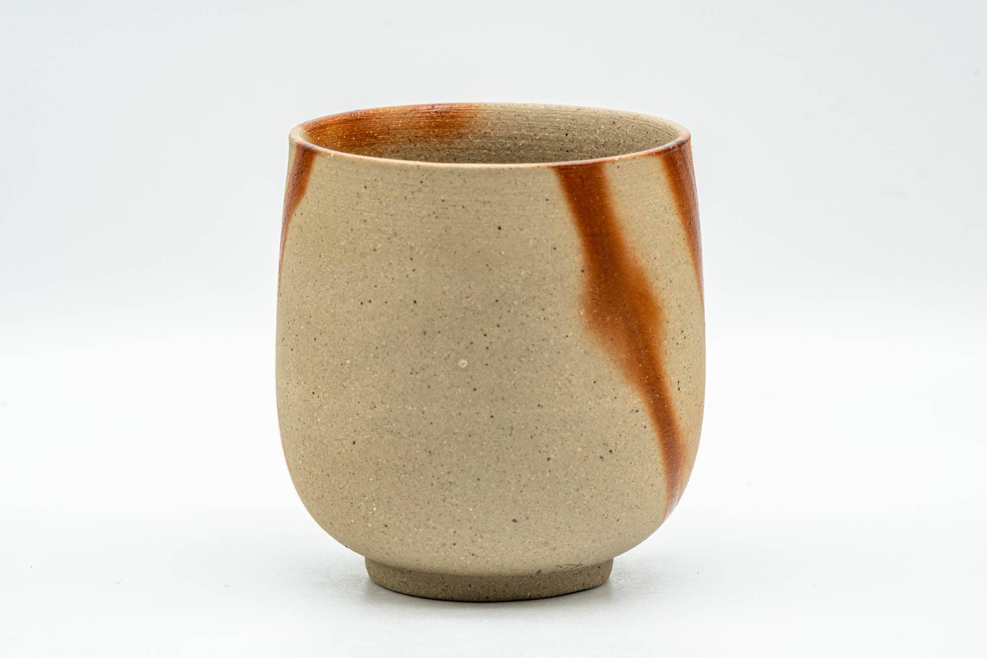 Japanese Teacup - 緋襷 Beige Orange Hidasuki Striped Bizen-yaki Yunomi - 200ml
