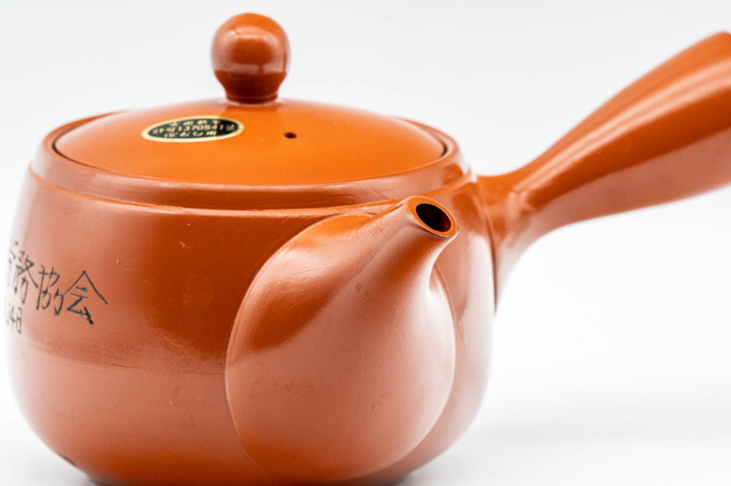 Japanese Kyusu - Calligraphy Engraved Tokoname-yaki Mesh Teapot - 300ml