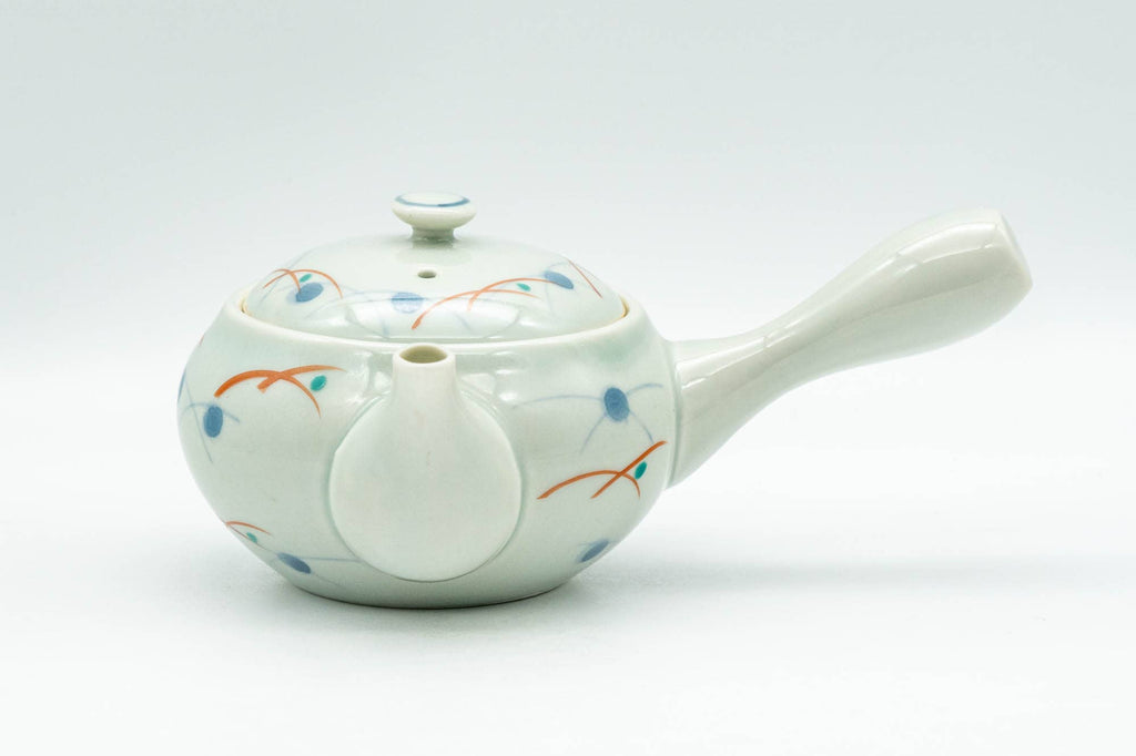 Japanese Kyusu - Geometric Polka-Dotted Arita-yaki Debeso Teapot - 130ml