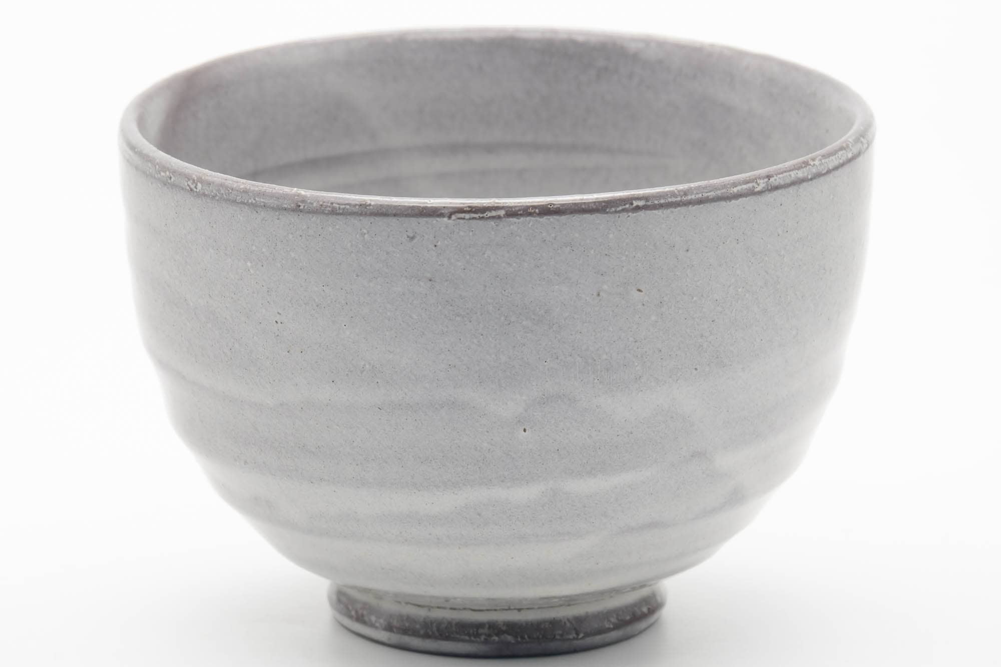 Japanese Matcha Bowl - Milky White Drip-Glazed Chawan - 450ml
