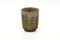 Japanese Teacup - Earthy Yellow Drip-Glazed Yunomi - 150ml