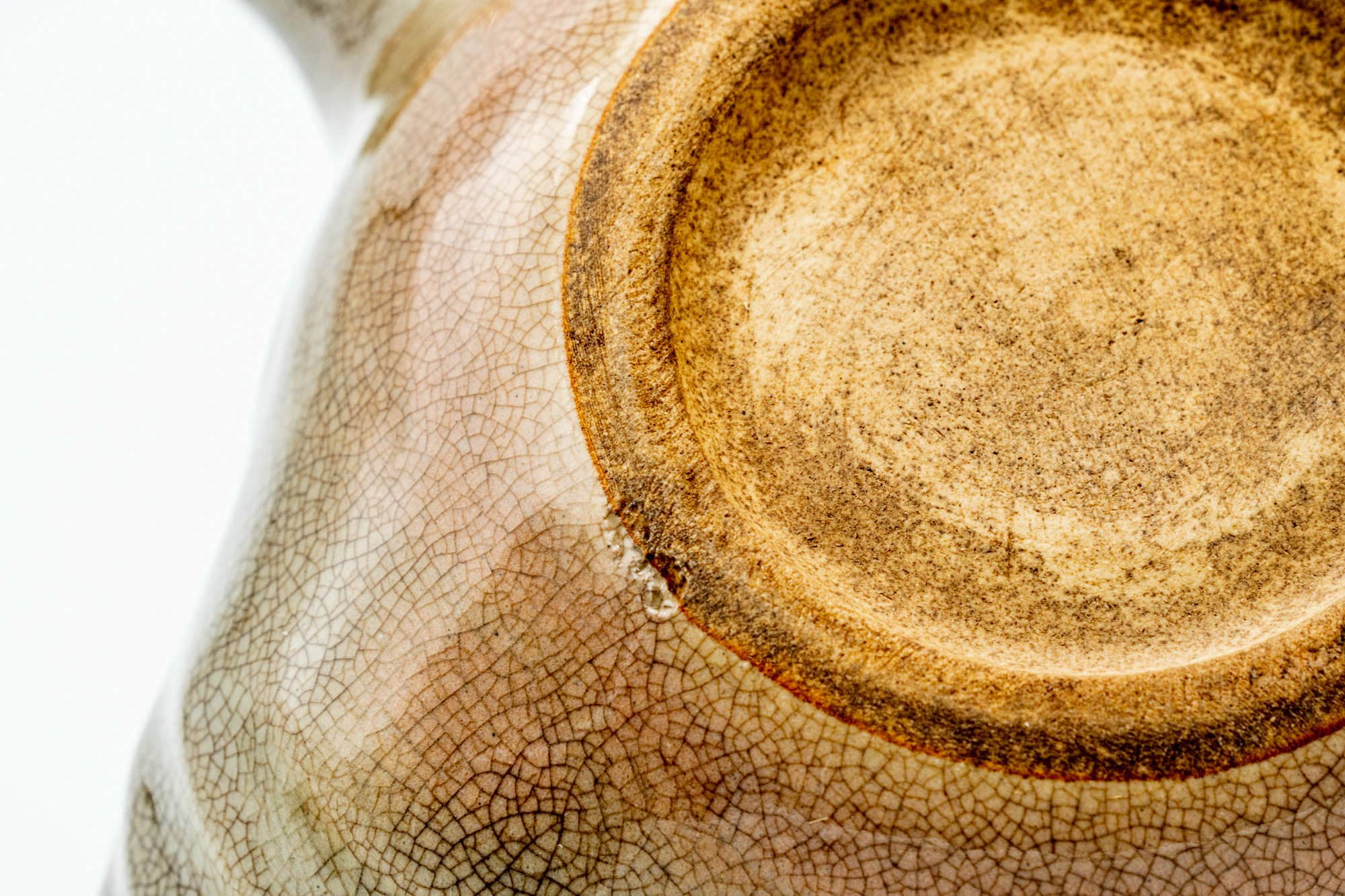 Japanese Kyusu - Beige Weathered Hagi-yaki Do-ake Teapot - 300ml