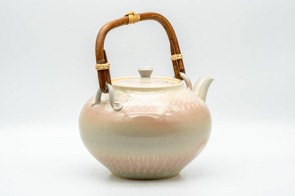 Japanese Tea Set - Gohonte Hagi-yaki Dobin Teapot with 5 Yunomi Teacups