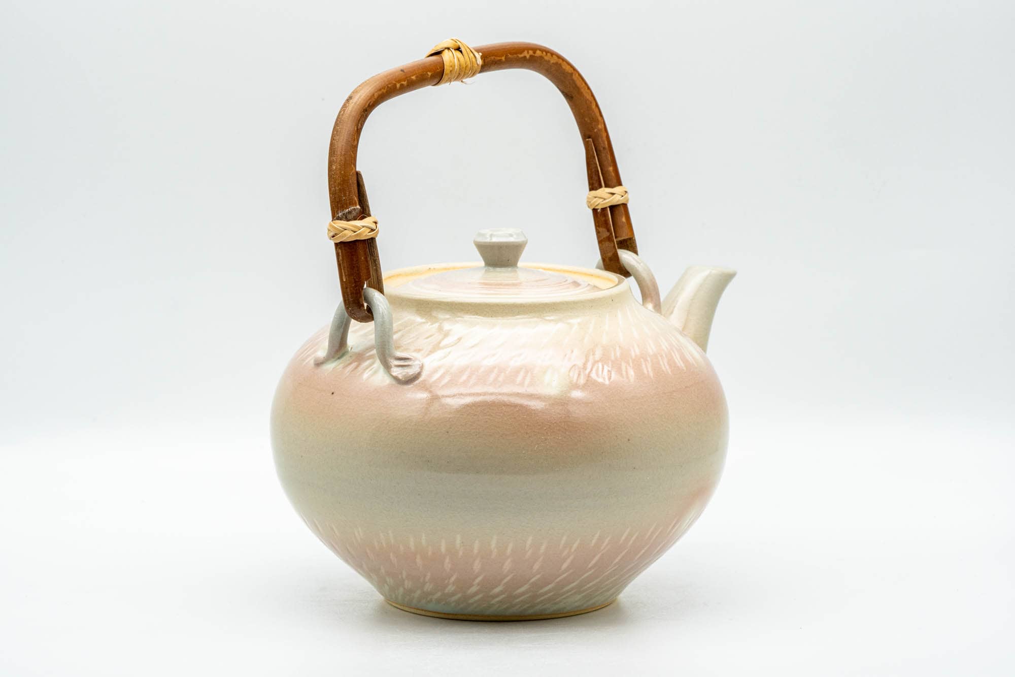 Japanese Tea Set - Gohonte Hagi-yaki Dobin Teapot with 5 Yunomi Teacups