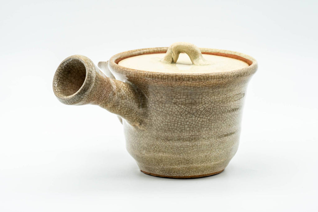 Japanese Kyusu - Beige Weathered Hagi-yaki Do-ake Teapot - 330ml