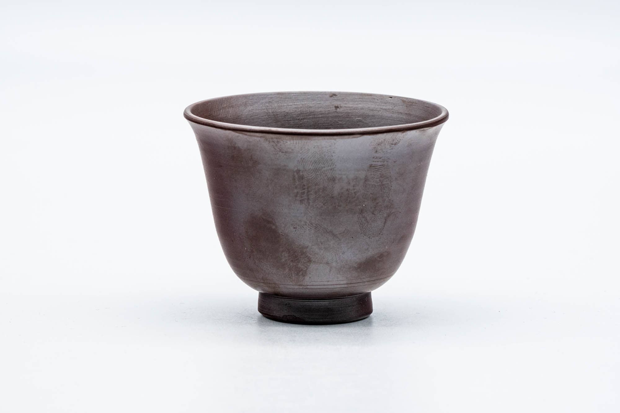 Japanese Teacup - Floral Engraved White Inner-Glazed Banko-yaki Yunomi - 100ml