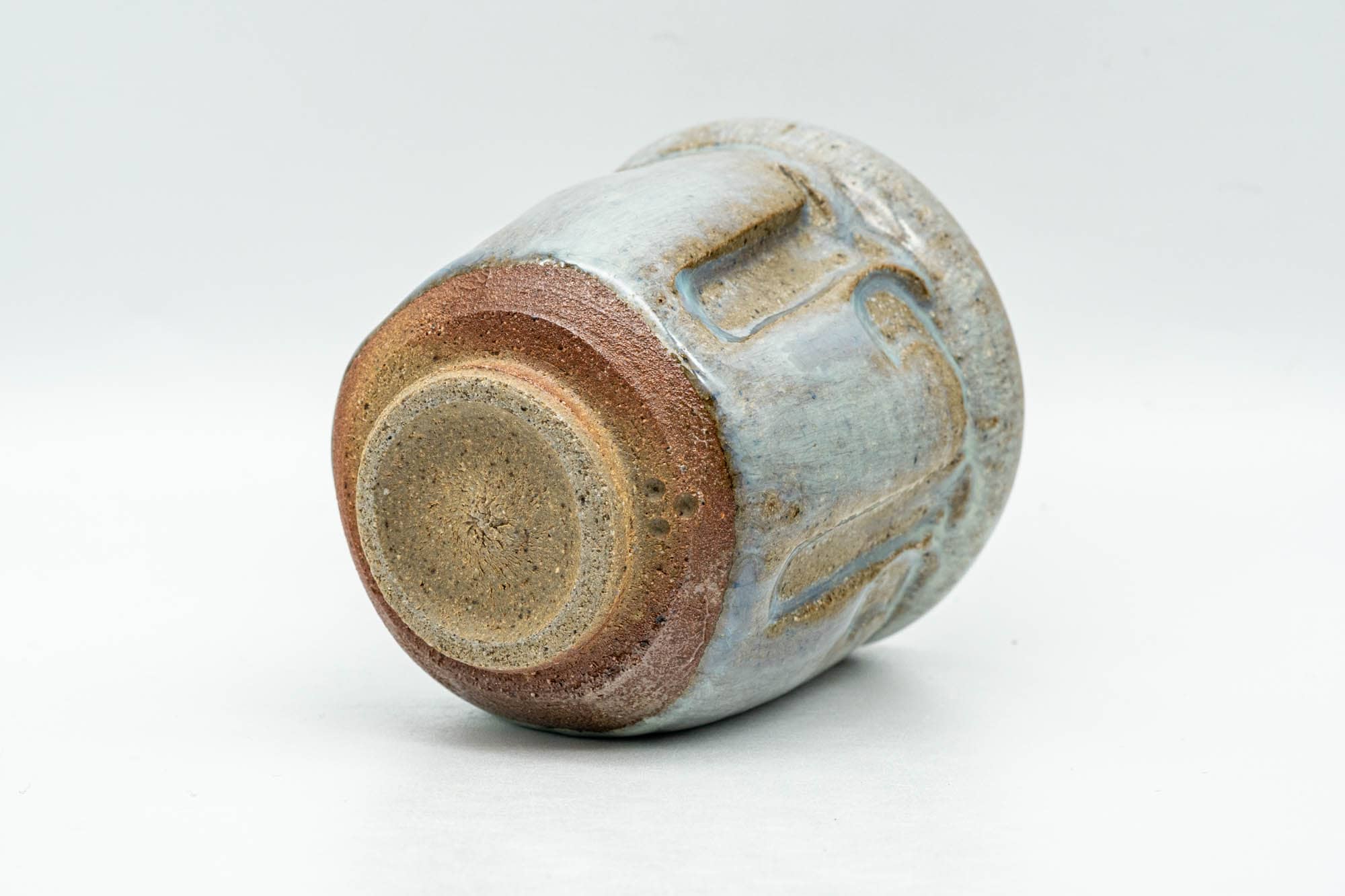 Japanese Teacup - Beige Milky Glazed Groovy Yunomi - 130ml