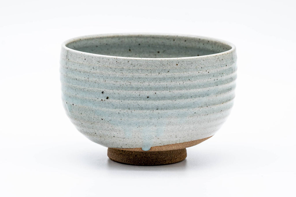 Japanese Matcha Bowl - Grey Mottled Karatsu-yaki Hantsutus-gata Chawan - 475ml