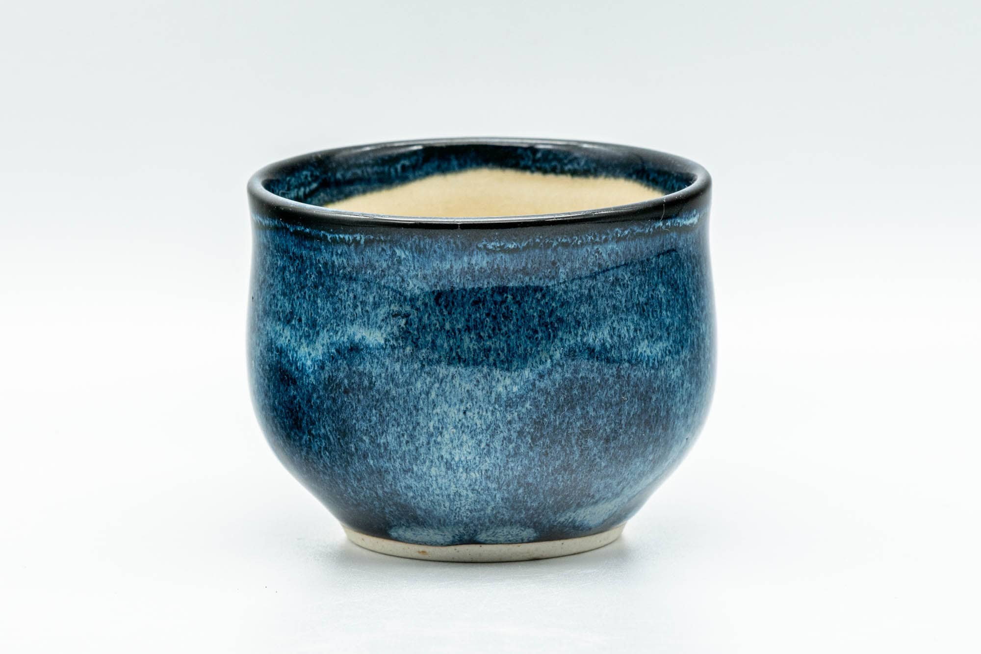 Japanese Teacups - Set of 5 Blue Hare's Fur Glazed Yunomi - 120ml