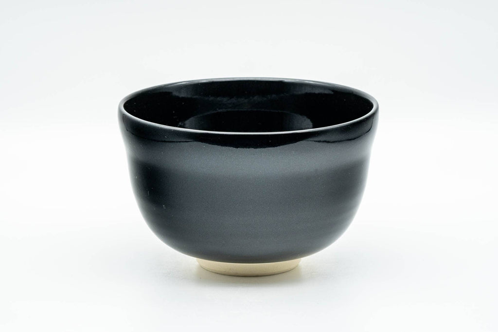 Japanese Matcha Bowl - Black Gold Glazed Geometric Komogai-nari Kyo-yaki Chawan  - 350ml