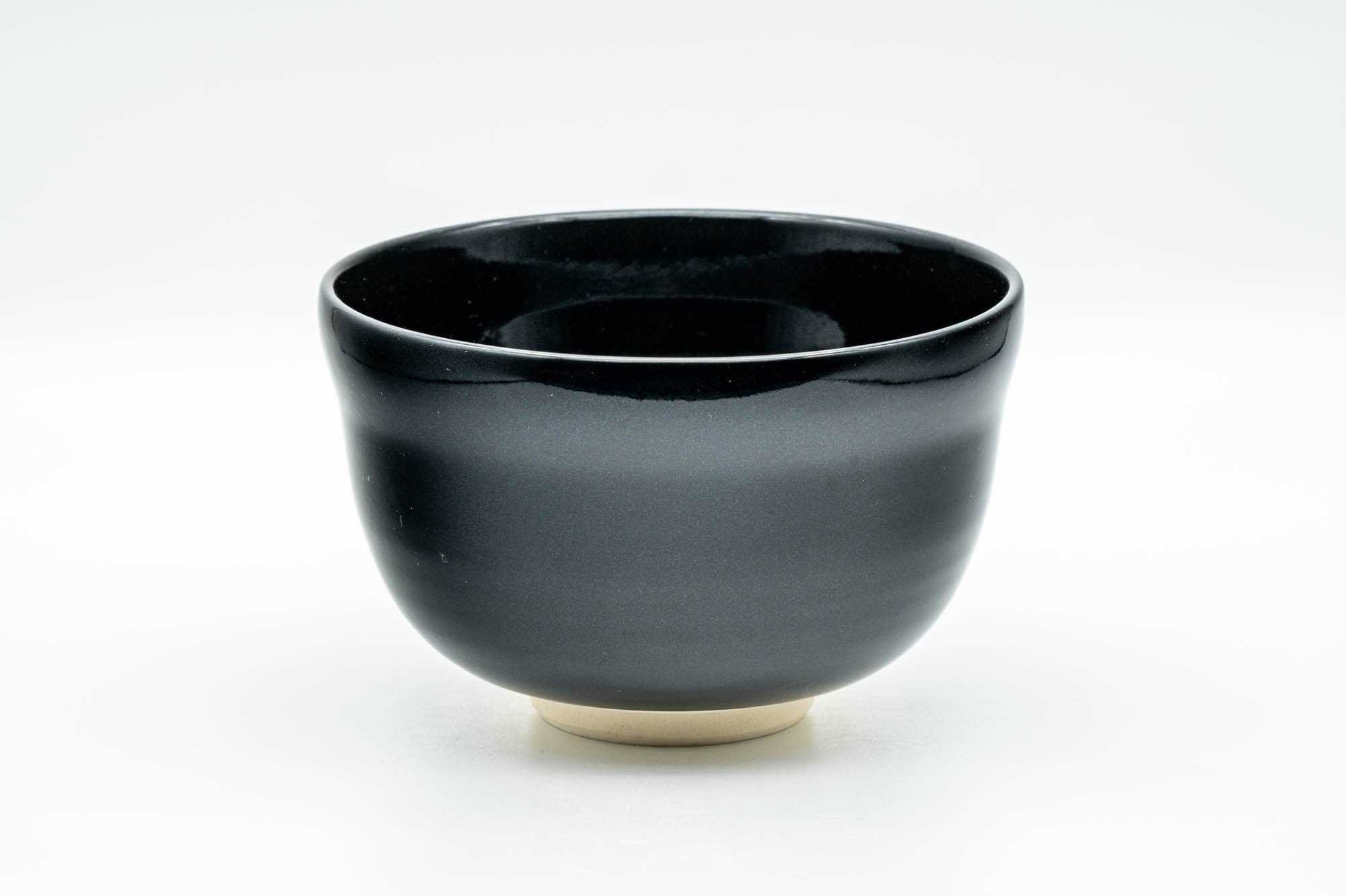 Japanese Matcha Bowl - Black Gold Glazed Geometric Komogai-nari Kyo-yaki Chawan  - 350ml