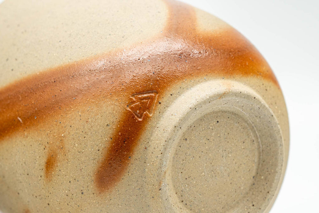 Japanese Teacup - 緋襷 Beige Orange Hidasuki Bizen-yaki Yunomi - 180ml
