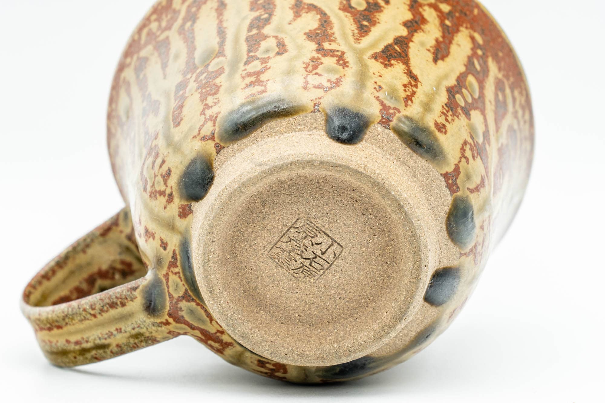 Japanese Teacup - Ash Green Drip-Glazed Ushirode Yunomi - 140ml
