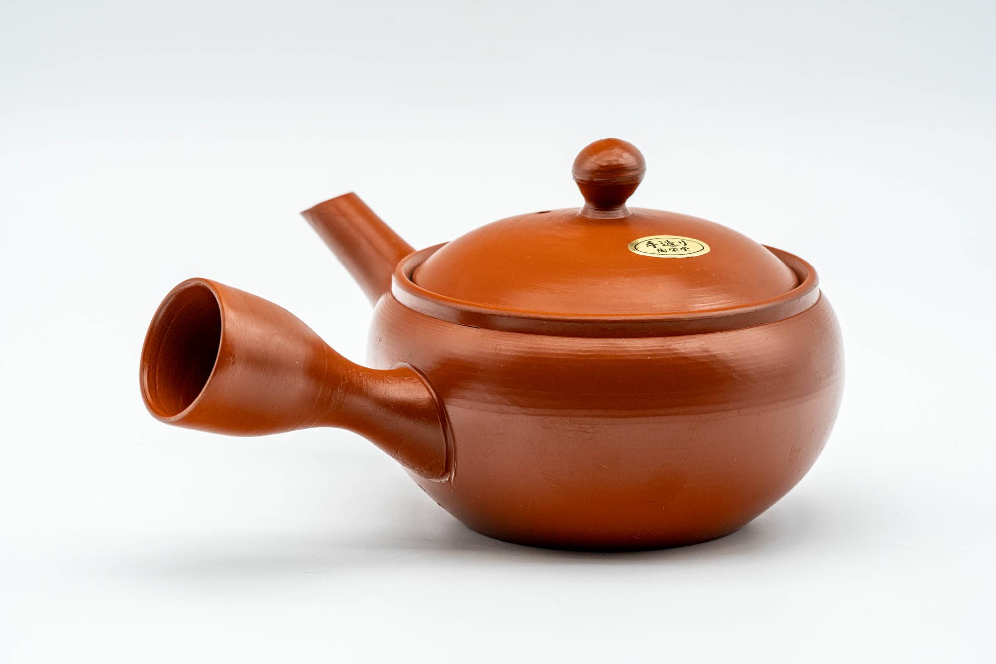 Japanese Kyusu - Classic Red Shudei Tokoname-yaki Mesh Teapot - 230ml