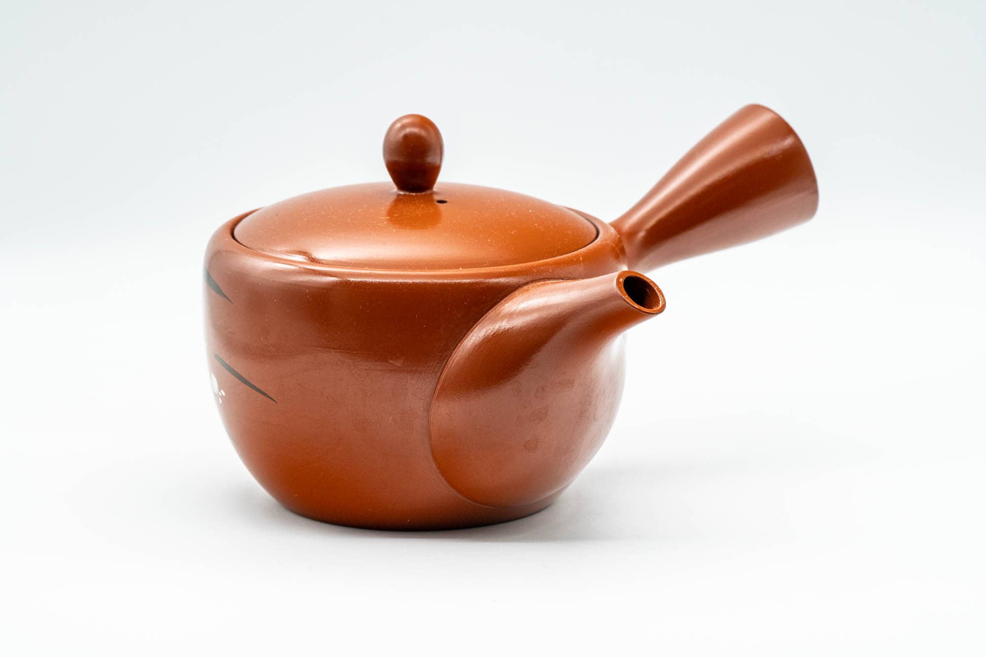 Japanese Kyusu - Floral Tokoname-yaki Mesh Teapot - 350ml