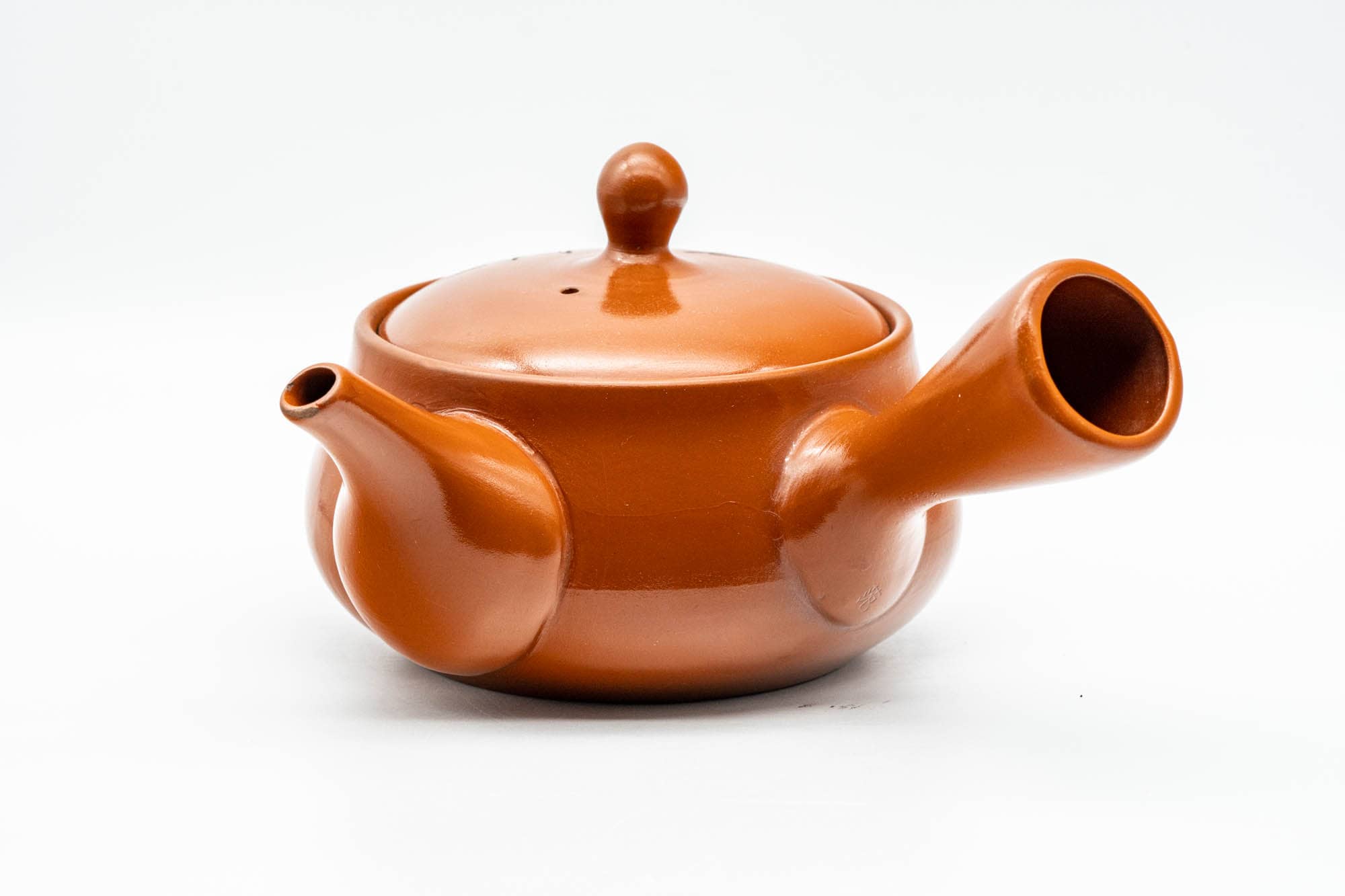 Japanese Kyusu - Bamboo Engraved Tokoname-yaki Mesh Teapot - 350ml