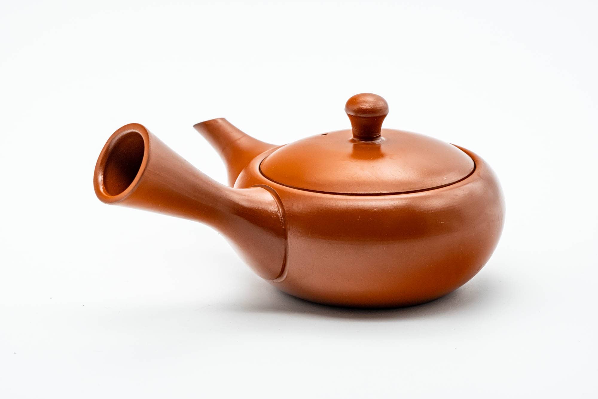 Japanese Kyusu - Red Shudei Tokoname-yaki Mesh Teapot - 260ml
