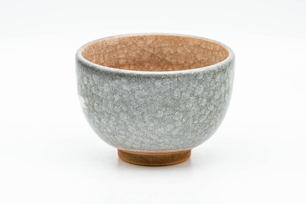 Japanese Teacup - Floral Grey Celadon Snowflake Glazed Yunomi - 150ml