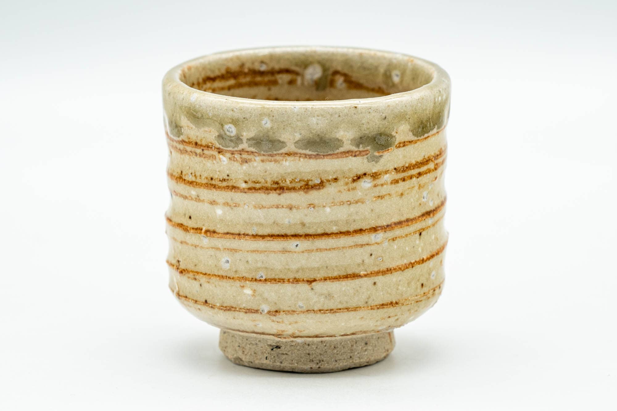 Japanese Tea Set - Set of 5 Uniquely Glazed Shigaraki-yaki Guinomi - 50ml