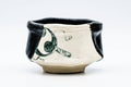 Japanese Matcha Bowl - 松楽窯 Shoraku Kiln - Kuro Oribe Kutsu-gata Chawan - 250ml