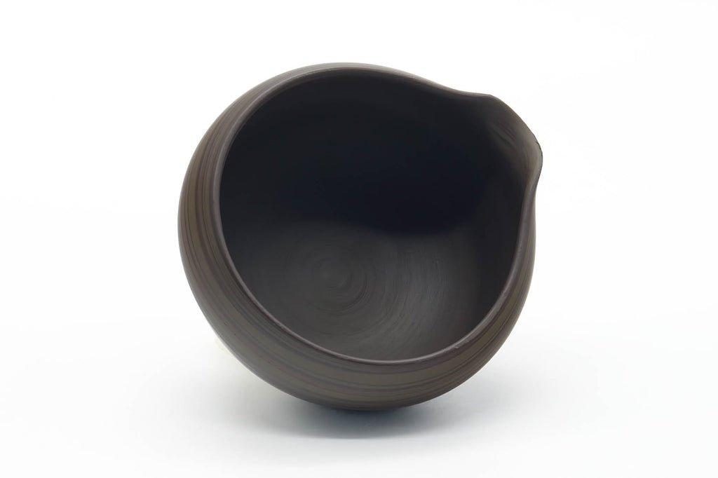 Japanese Katakuchi - Dark Green Nerikomi Handleless Yuzamashi - 205ml