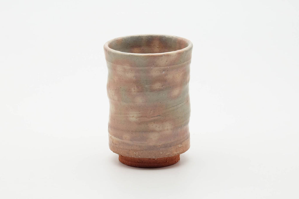 Japanese Teacup - Beige Pink Gohonte Hagi-yaki Spiraling Yunomi - 150ml