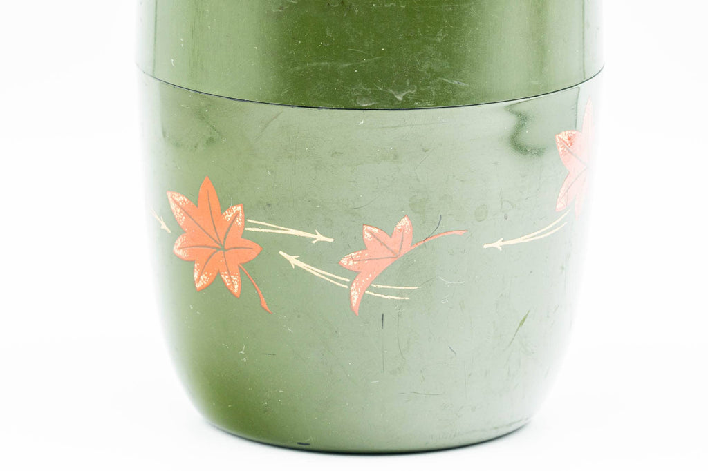 Japanese Chazutsu - Green Floral Tea Plastic Canister - 300ml